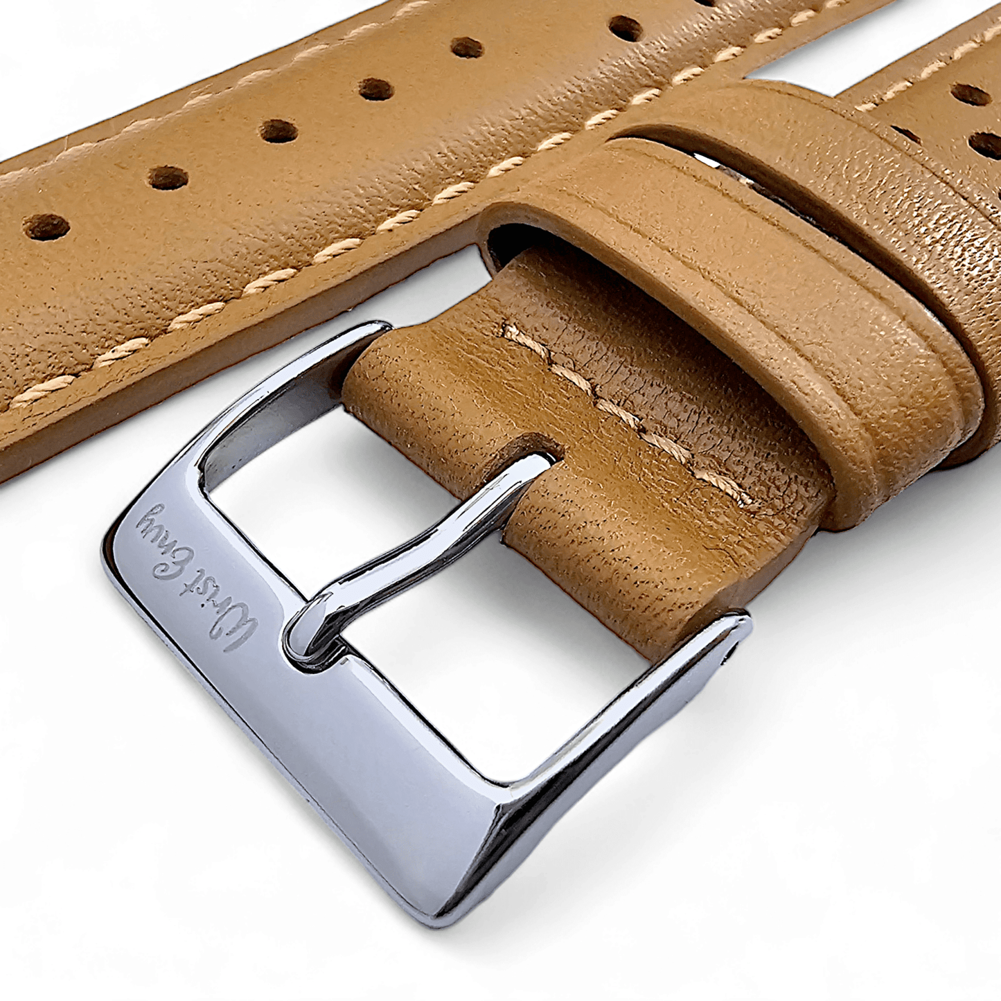 Horween Leather Rally Watch Strap Light Brown 18mm - Wrist Envy