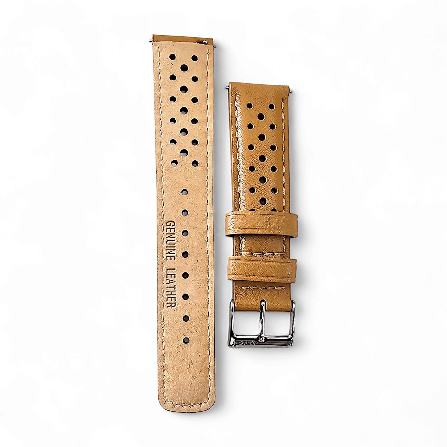Horween Leather Rally Watch Strap Light Brown 18mm - Wrist Envy