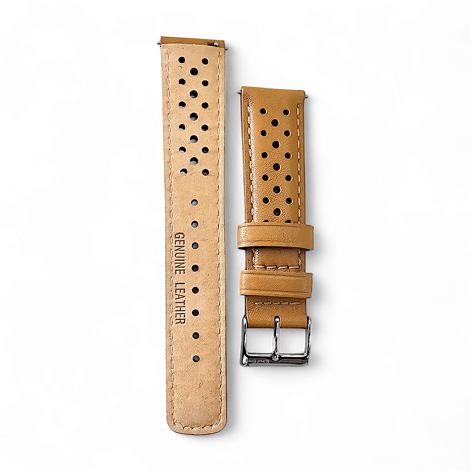 Horween Leather Rally Watch Strap Light Brown 18mm - Wrist Envy