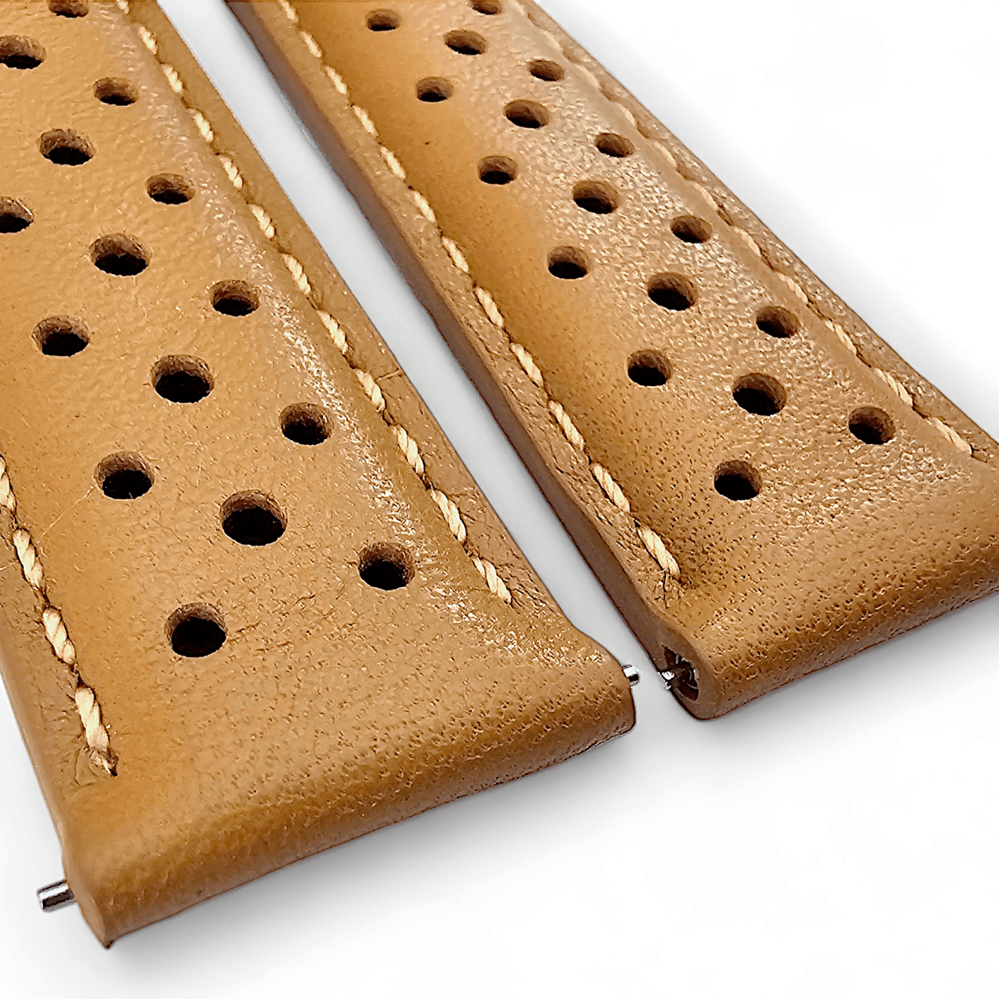 Horween Leather Rally Watch Strap Light Brown 18mm - Wrist Envy