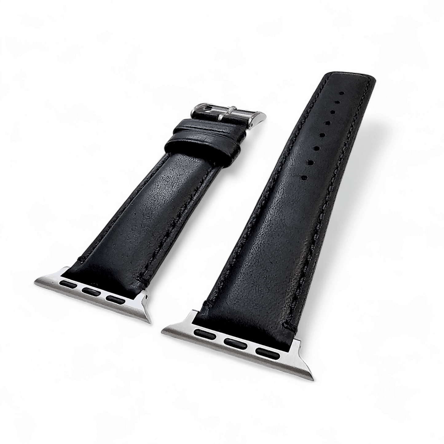 Horween Leather Watch Strap For Apple IWatch Black - Wrist Envy