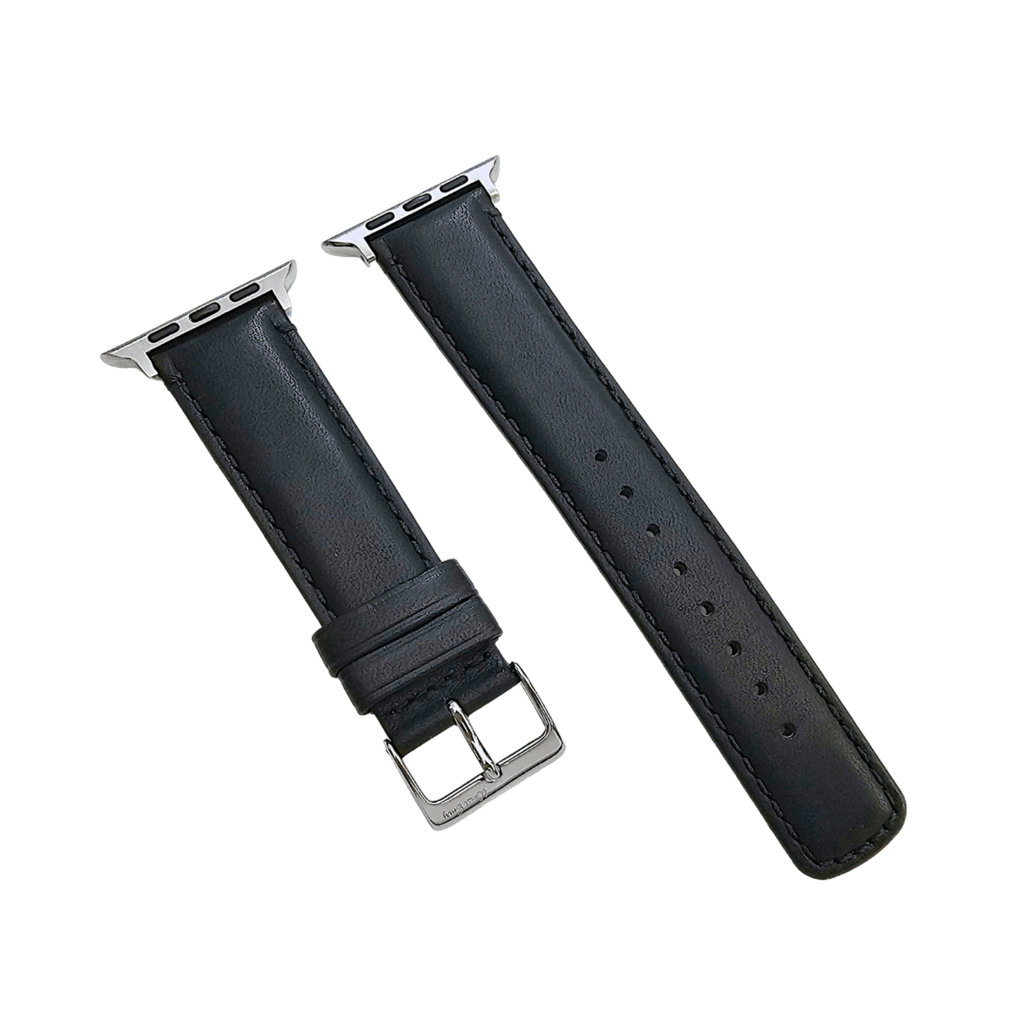 Horween Leather Watch Strap For Apple IWatch Black - Wrist Envy
