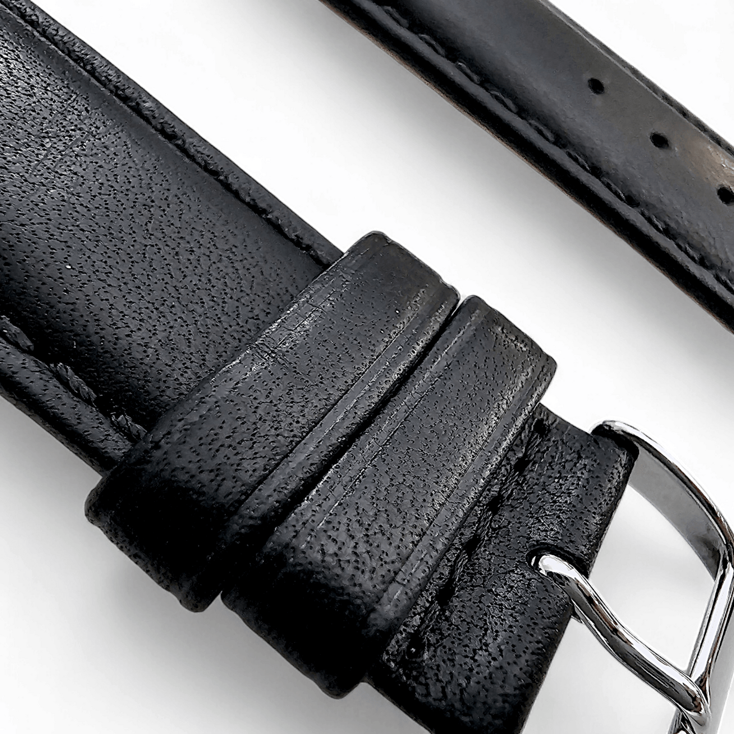 Horween Leather Watch Strap For Apple IWatch Black - Wrist Envy