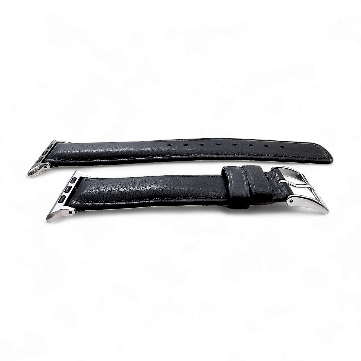 Horween Leather Watch Strap For Apple IWatch Black - Wrist Envy