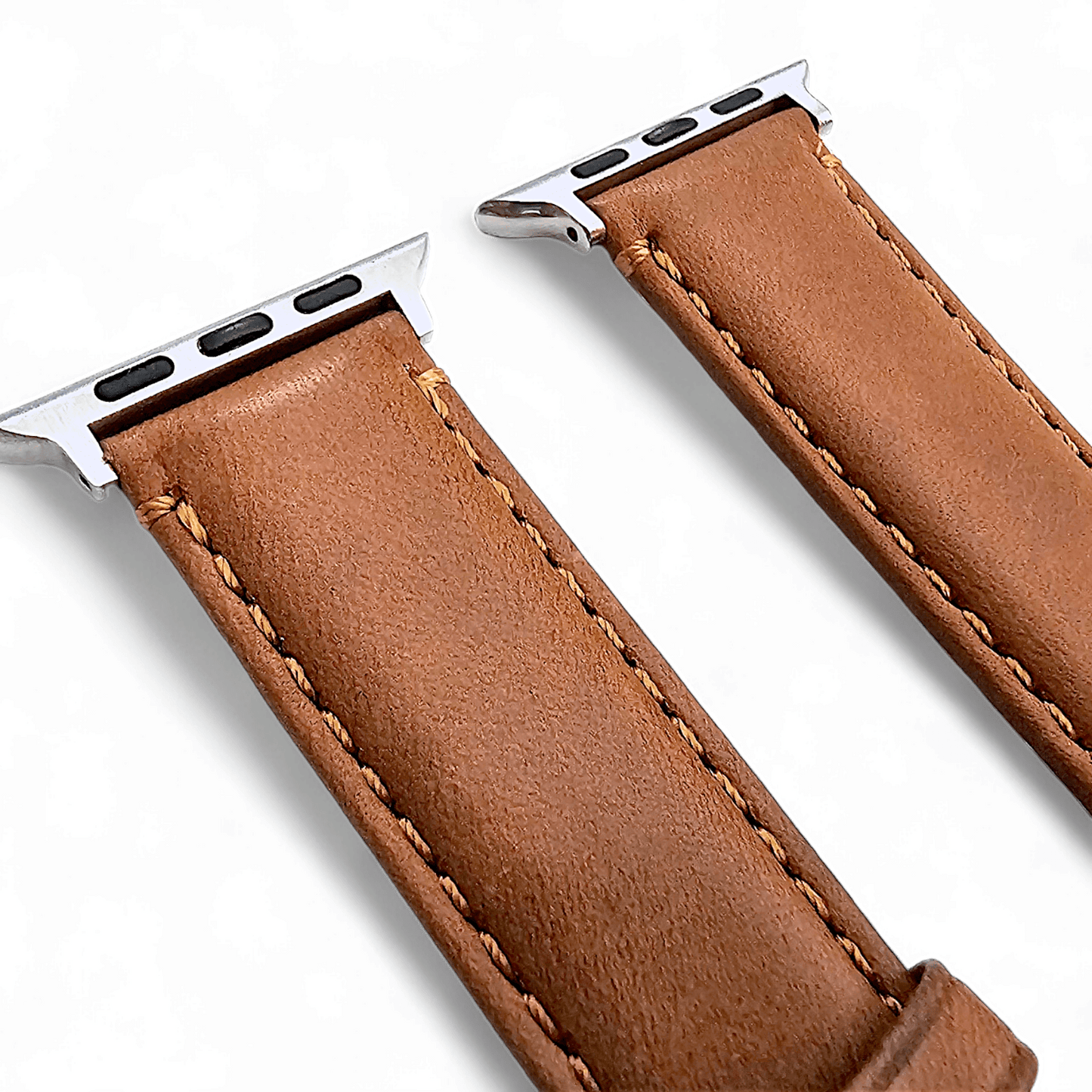 Horween Leather Watch Strap For Apple IWatch Caramel Brown - Wrist Envy