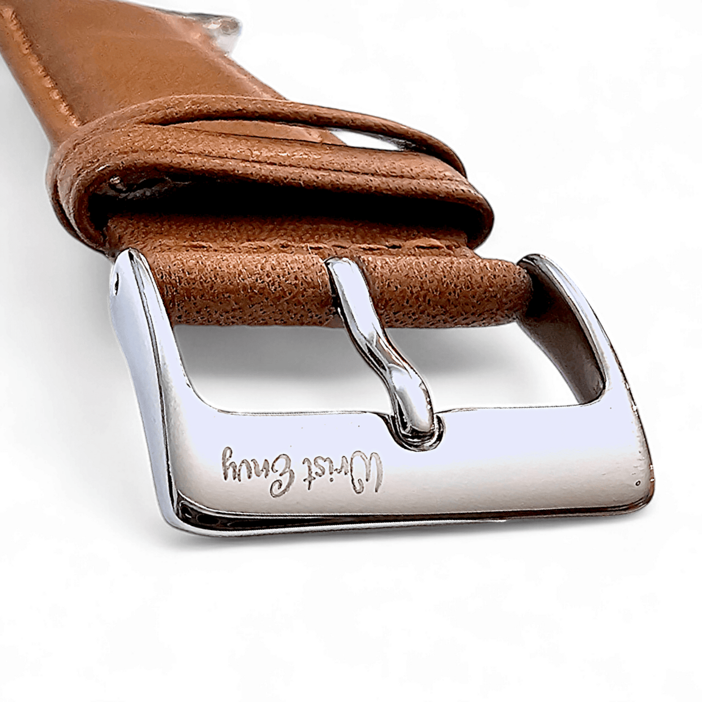 Horween Leather Watch Strap For Apple IWatch Caramel Brown - Wrist Envy