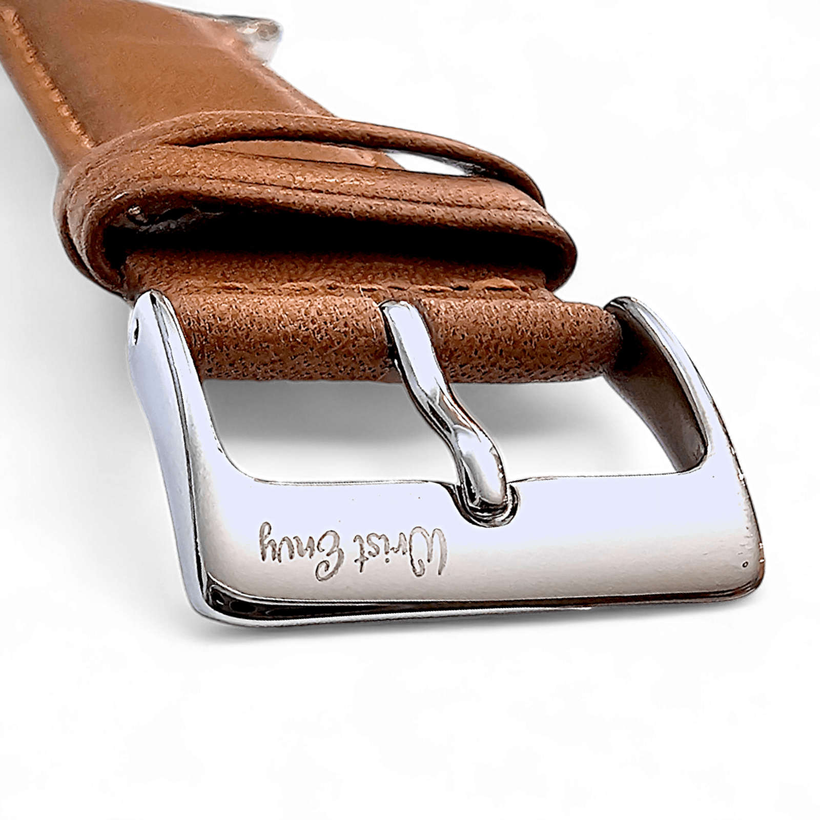 Horween Leather Watch Strap For Apple IWatch Caramel Brown - Wrist Envy
