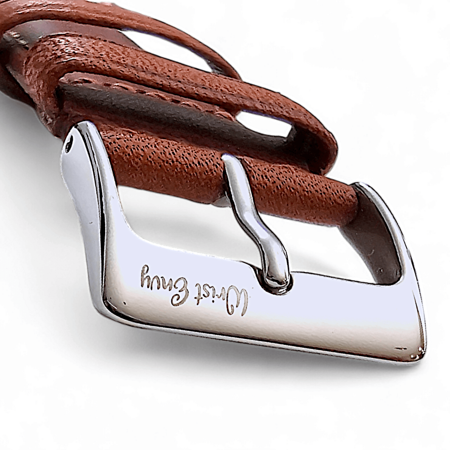Horween Leather Watch Strap For Apple IWatch Chestnut Brown - Wrist Envy