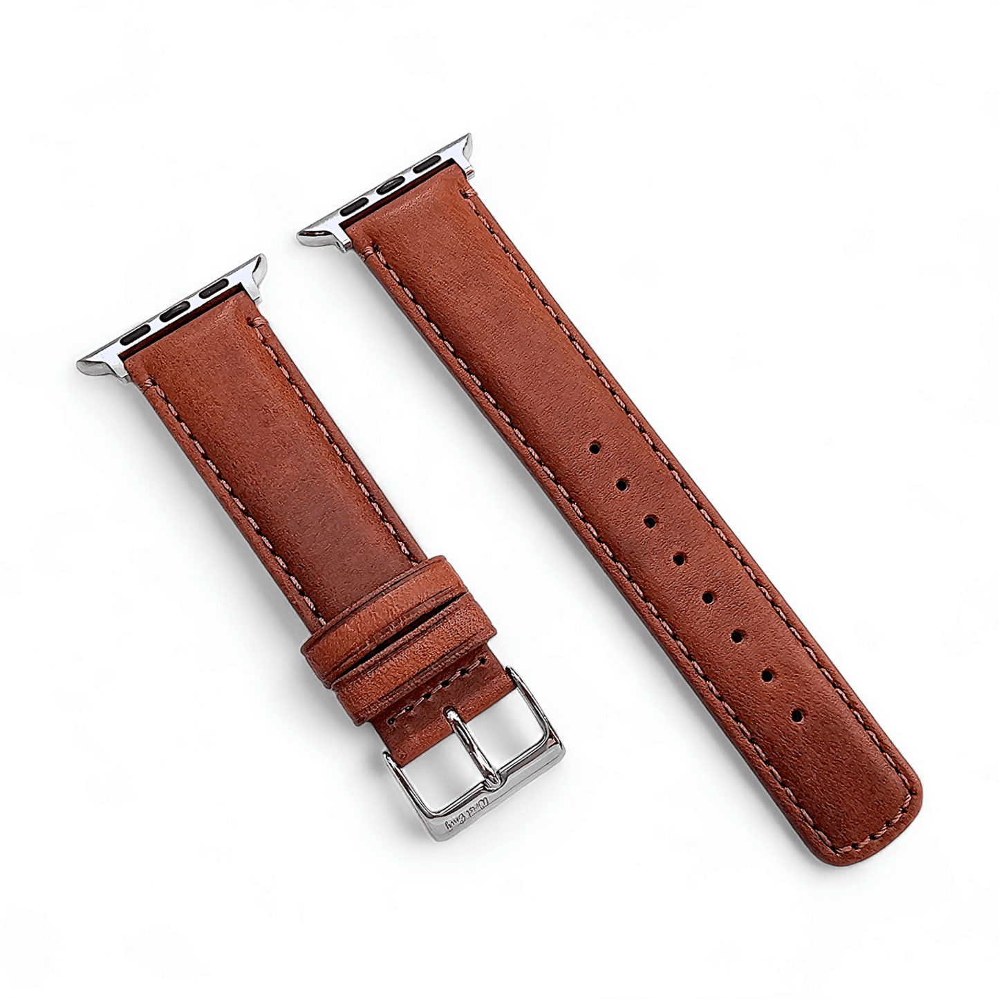 Horween Leather Watch Strap For Apple IWatch Chestnut Brown - Wrist Envy