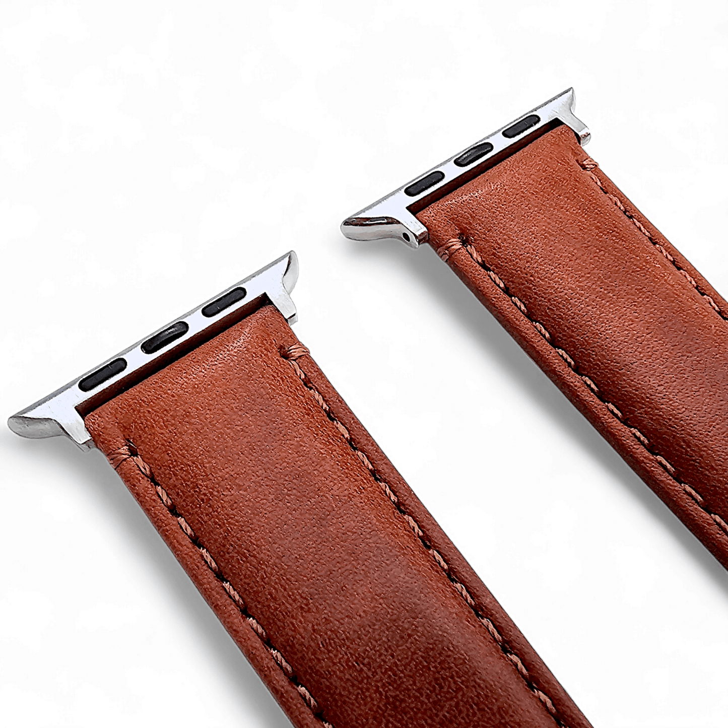 Horween Leather Watch Strap For Apple IWatch Chestnut Brown - Wrist Envy