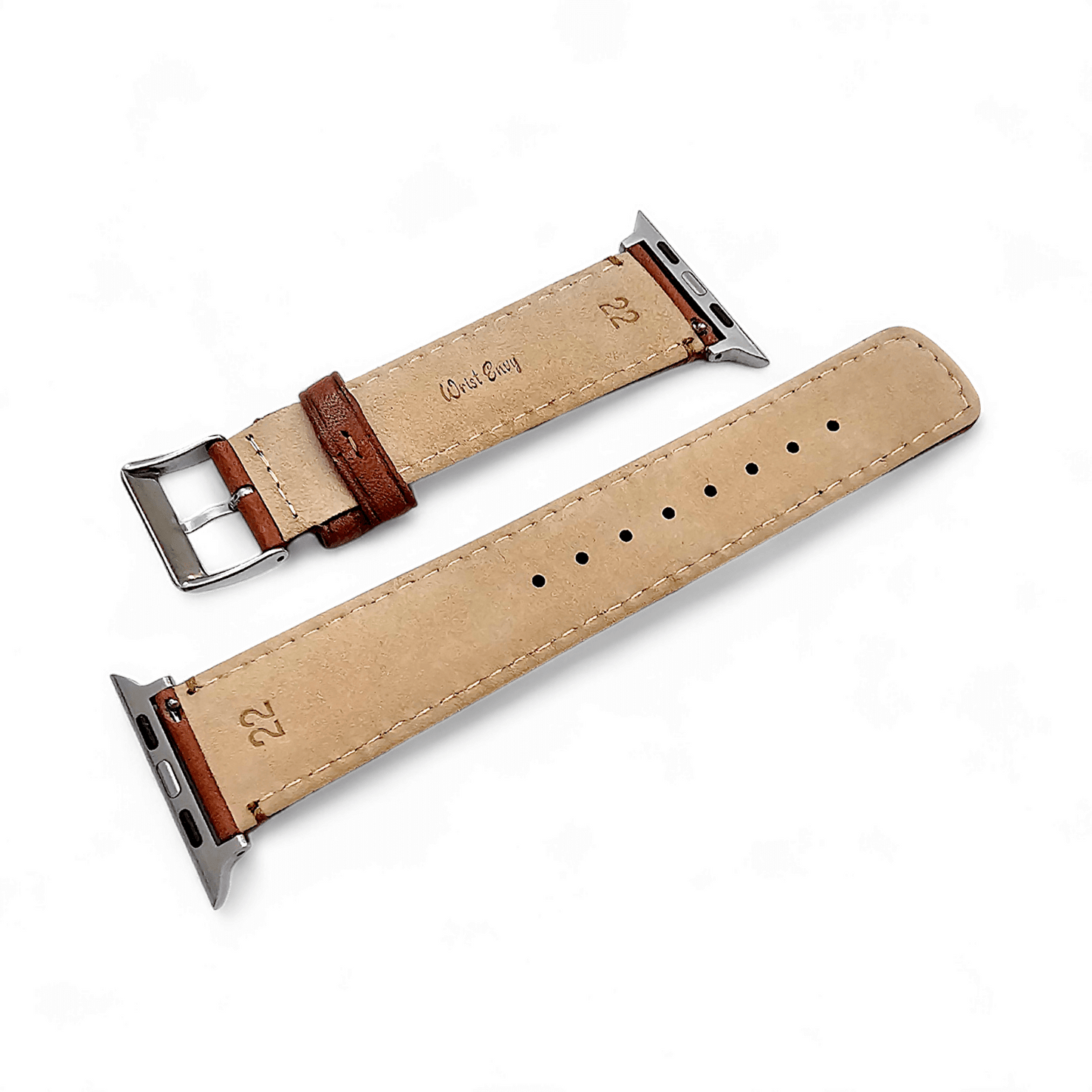 Horween Leather Watch Strap For Apple IWatch Chestnut Brown - Wrist Envy
