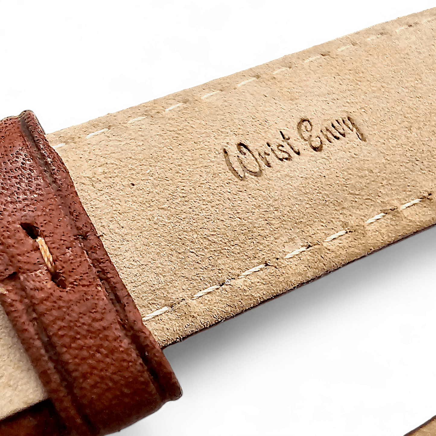 Horween Leather Watch Strap For Apple IWatch Chestnut Brown - Wrist Envy