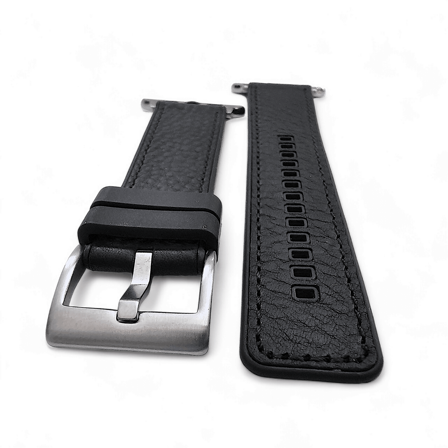 Hybrid Leather & FKM Rubber Watch Strap Band For Apple IWatch - Wrist Envy