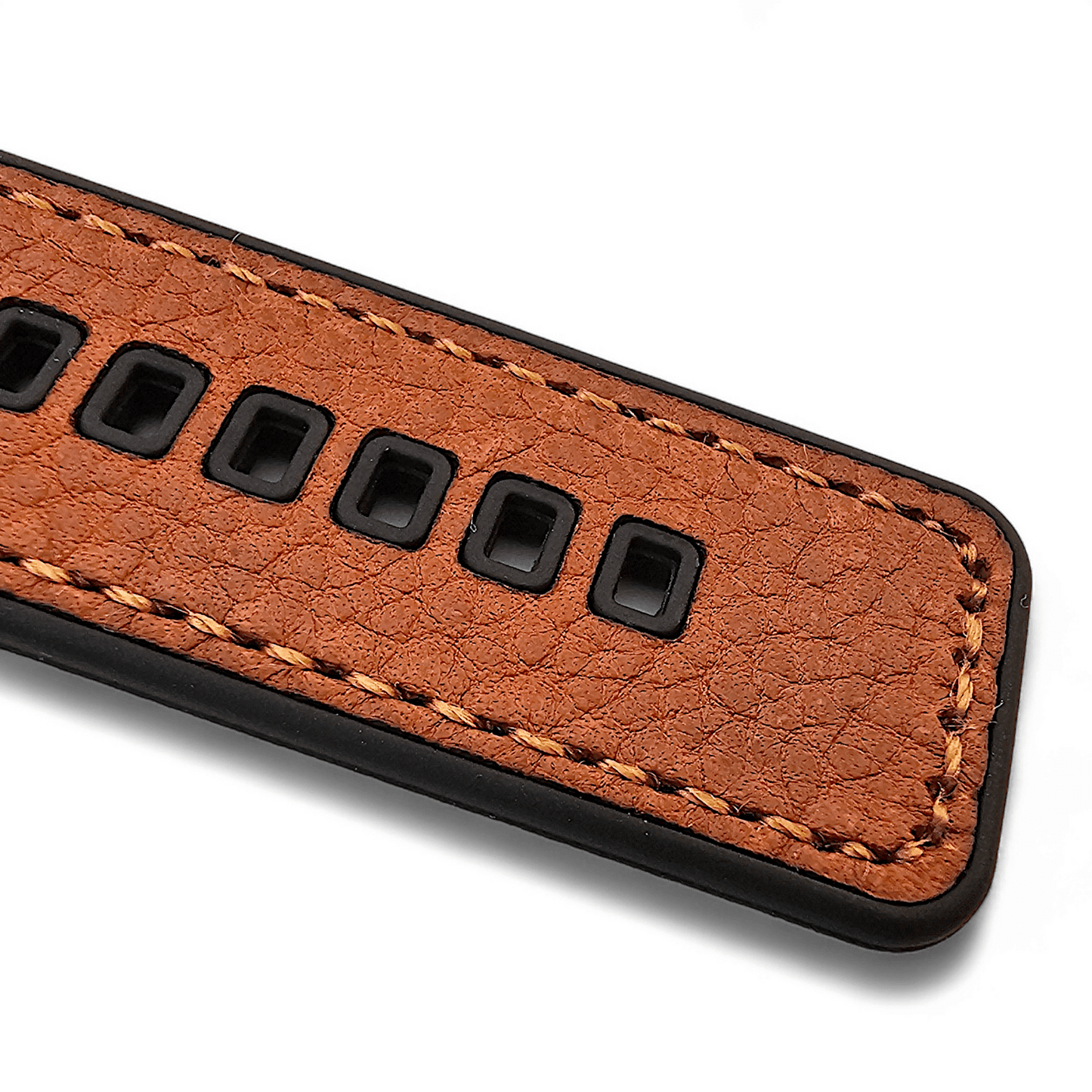 Hybrid Leather & FKM Rubber Watch Strap Band For Apple IWatch - Wrist Envy