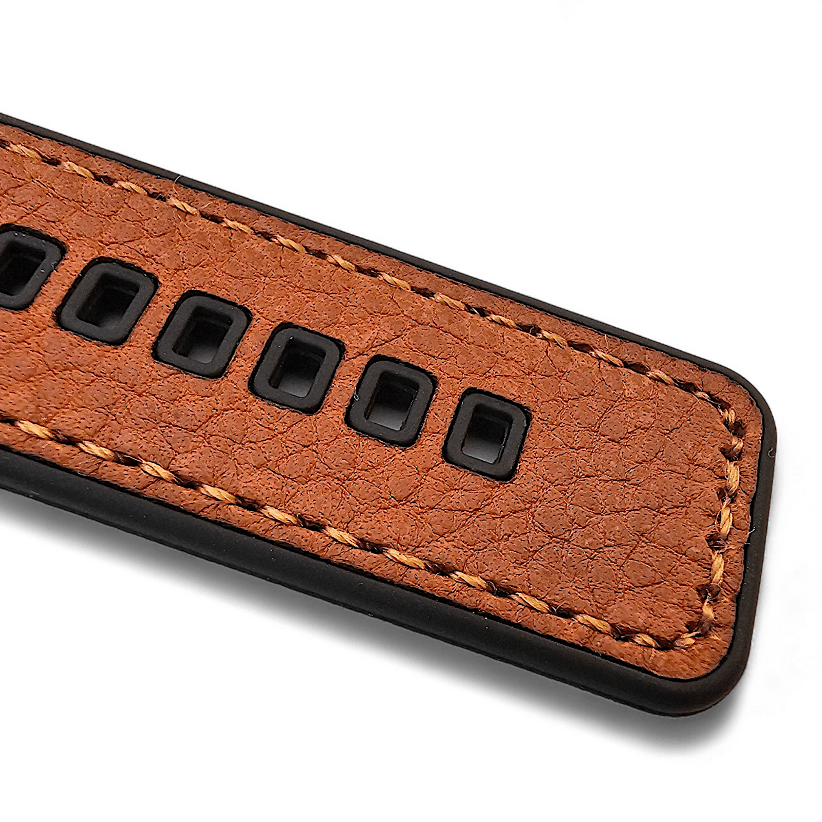 Hybrid Leather & FKM Rubber Watch Strap Band For Apple IWatch - Wrist Envy