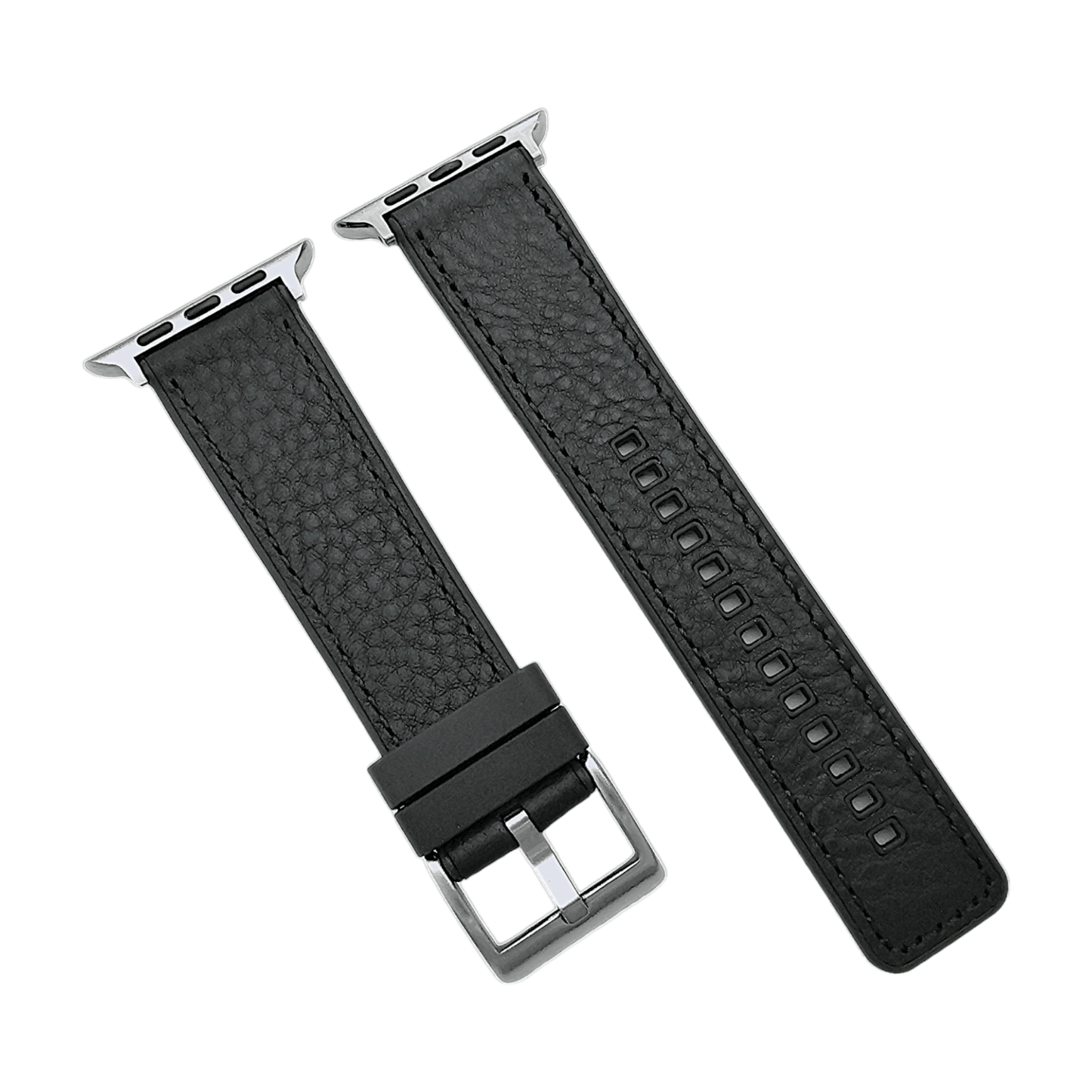 Hybrid Leather & FKM Rubber Watch Strap Band For Apple IWatch - Wrist Envy