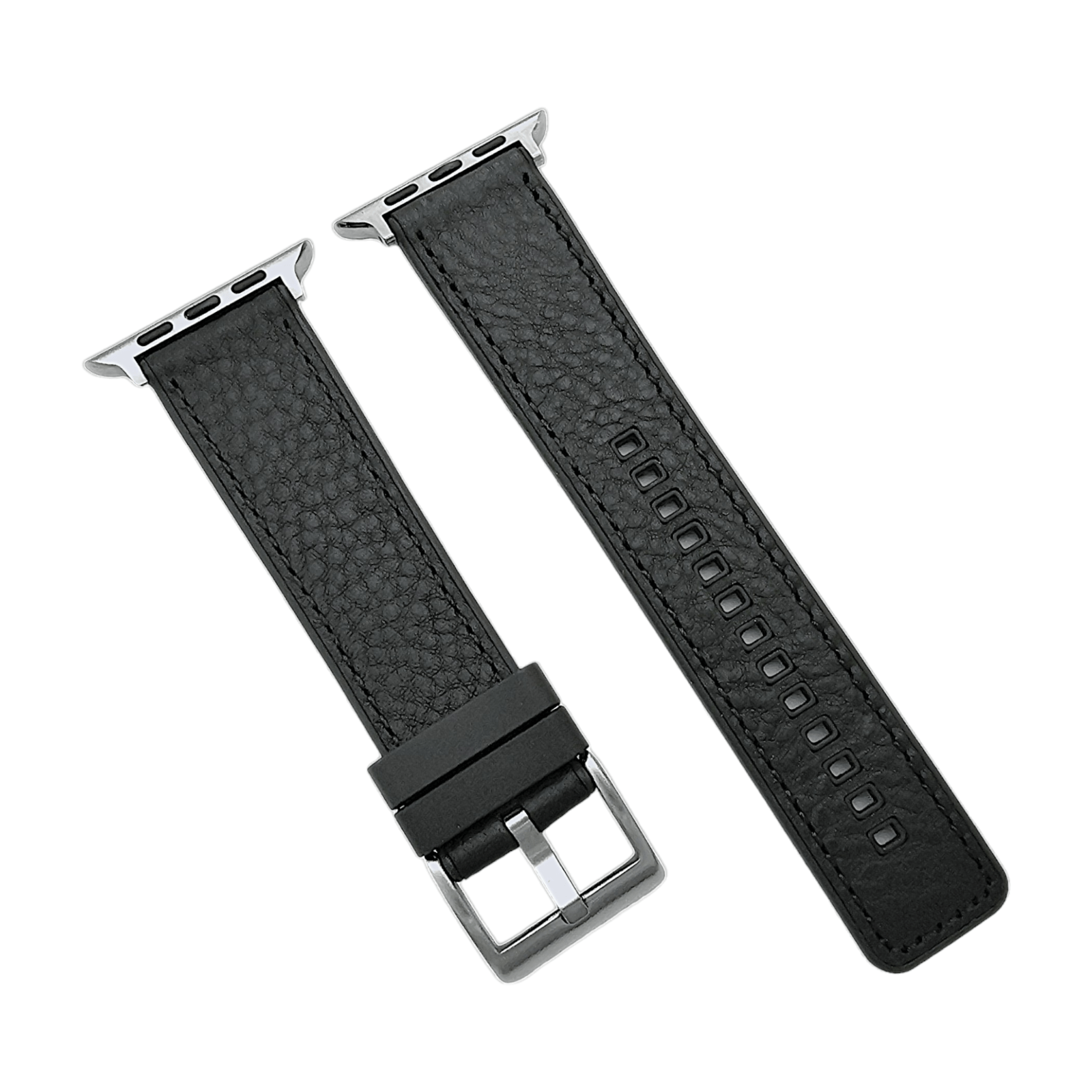 Hybrid Leather & FKM Rubber Watch Strap Band For Apple IWatch - Wrist Envy
