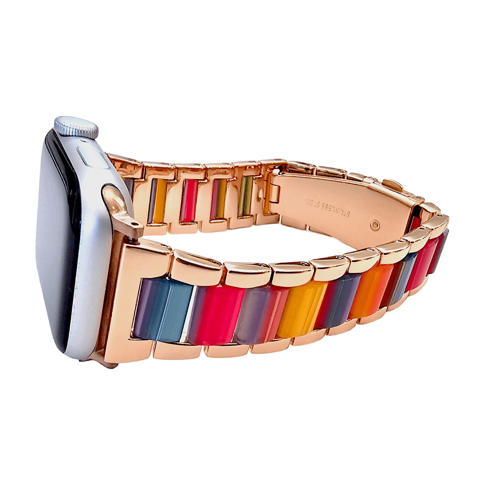 Hybrid Rose Gold Multicoloured Bracelet for Apple Watch - Wrist Envy