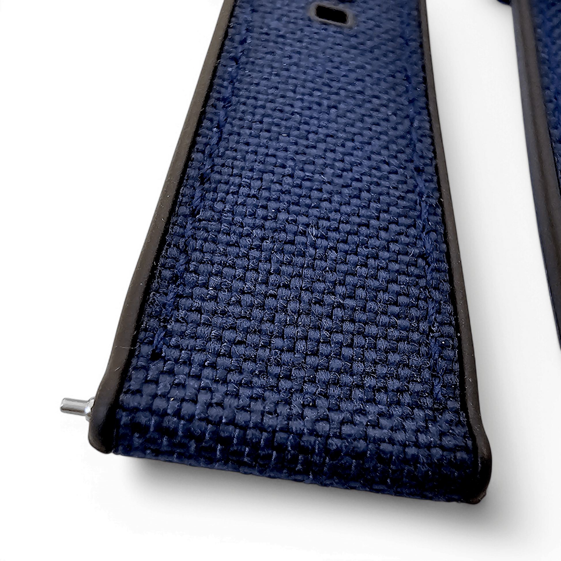 Hybrid Sailcloth Fabric & FKM Rubber Watch Strap 20mm 22mm 24mm Blue - Wrist Envy