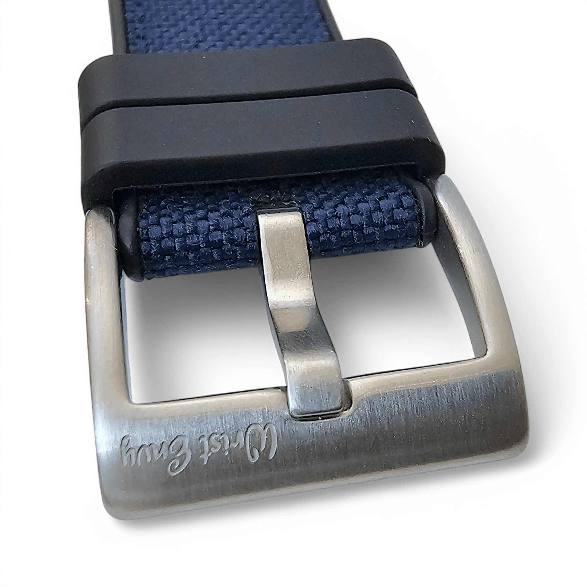 Hybrid Sailcloth Fabric & FKM Rubber Watch Strap 20mm 22mm 24mm Blue - Wrist Envy