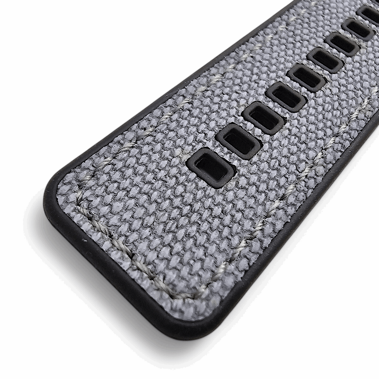 Hybrid Sailcloth Fabric & FKM Rubber Watch Strap 20mm 22mm Grey - Wrist Envy