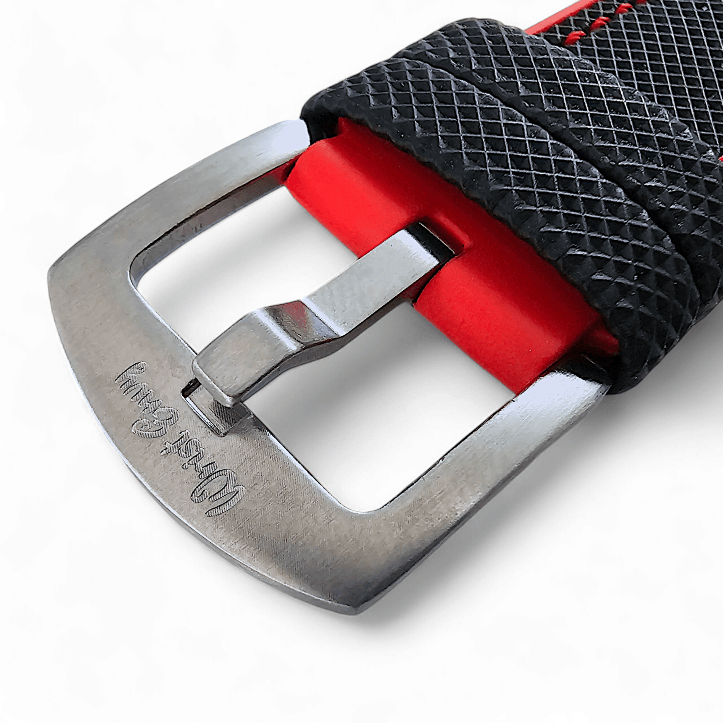 Hybrid Sailcloth Watch Strap Band FKM Rubber Black Red 20mm 21mm 22mm - Wrist Envy