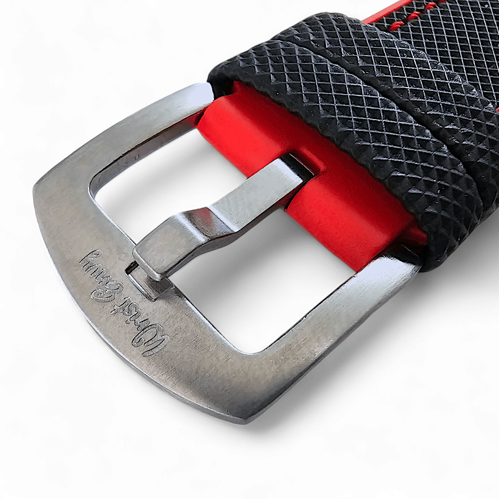 Hybrid Sailcloth Watch Strap Band FKM Rubber Black Red 20mm 21mm 22mm - Wrist Envy