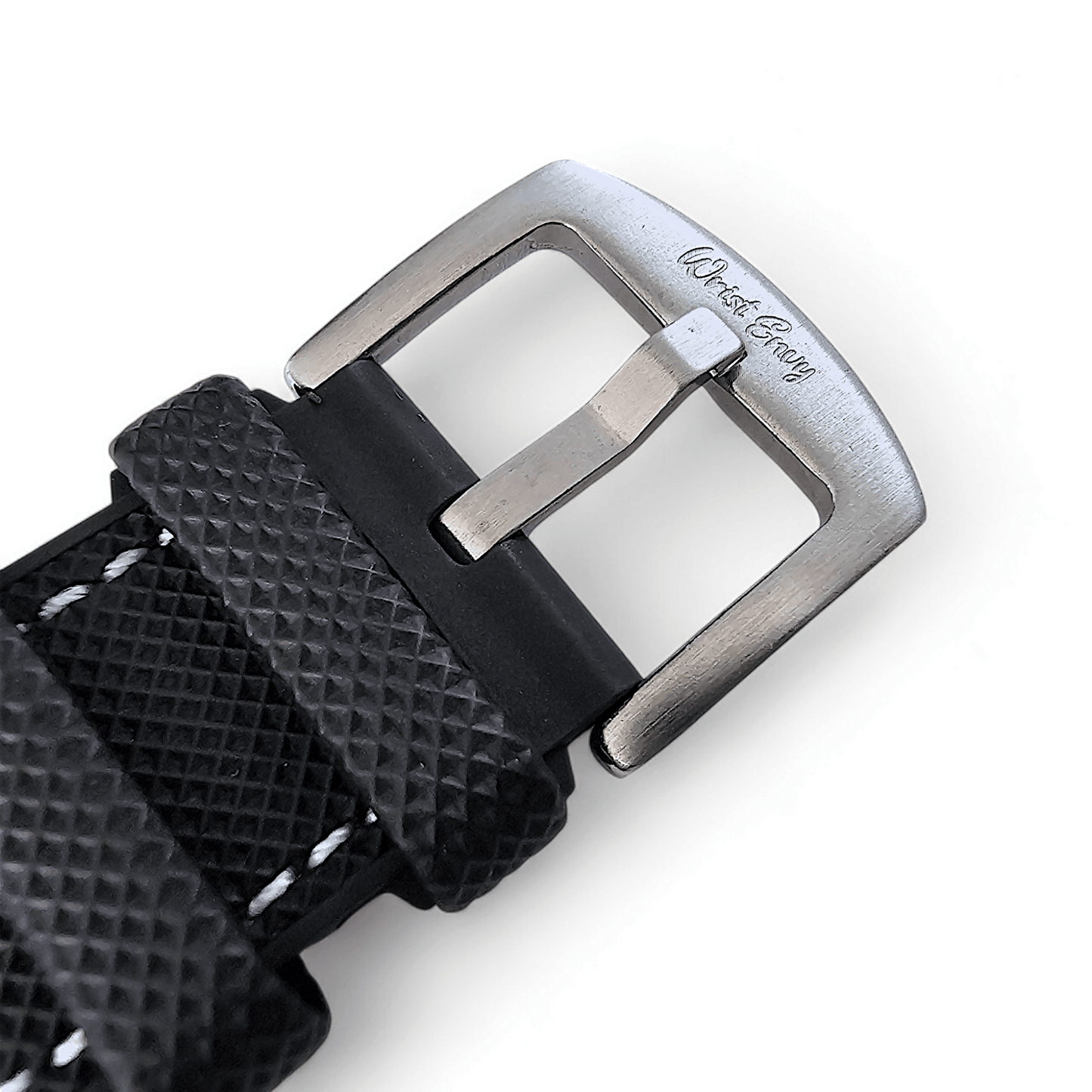 Hybrid Sailcloth Watch Strap Band FKM Rubber Black White 20mm 21mm 22mm - Wrist Envy