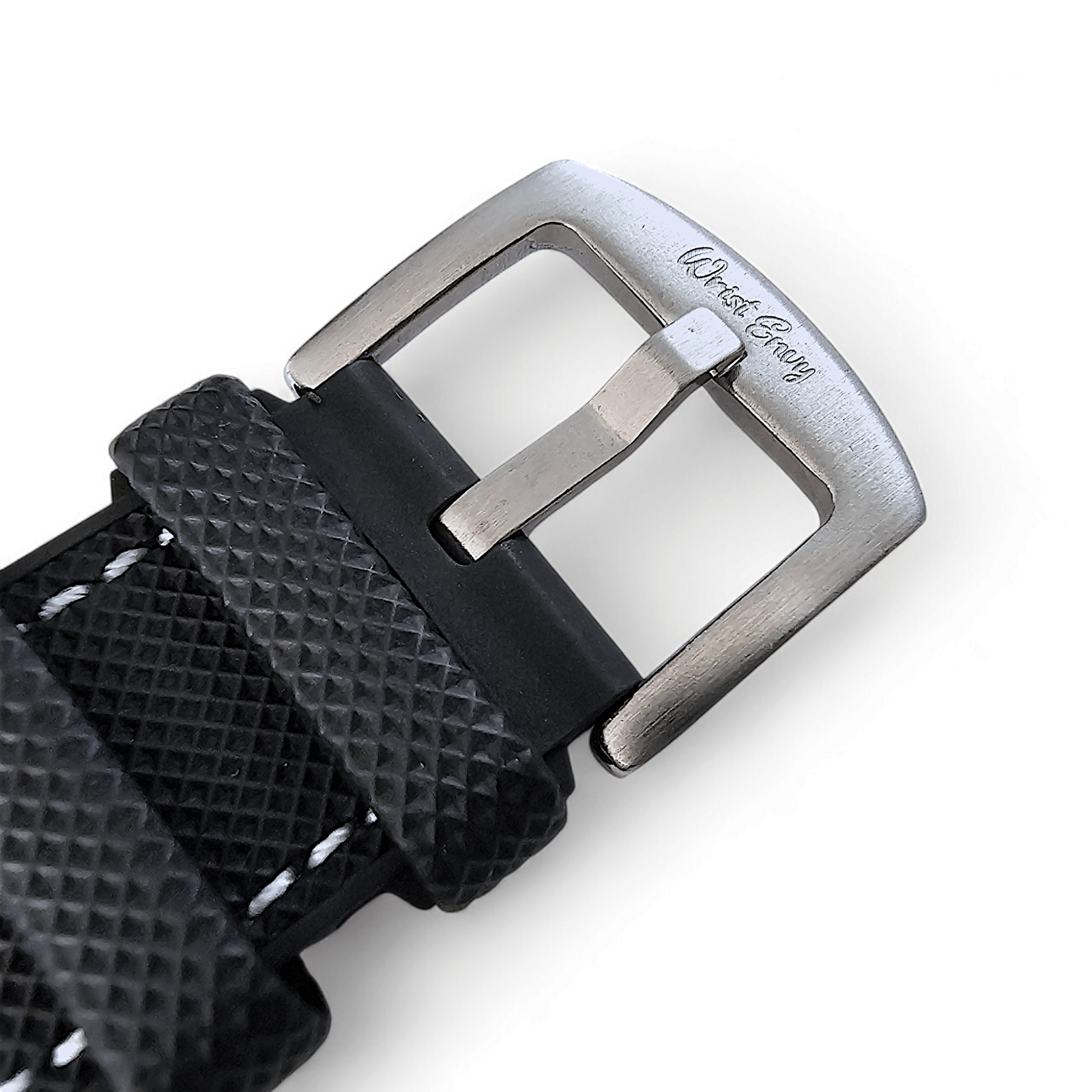 Hybrid Sailcloth Watch Strap Band FKM Rubber Black White 20mm 21mm 22mm - Wrist Envy