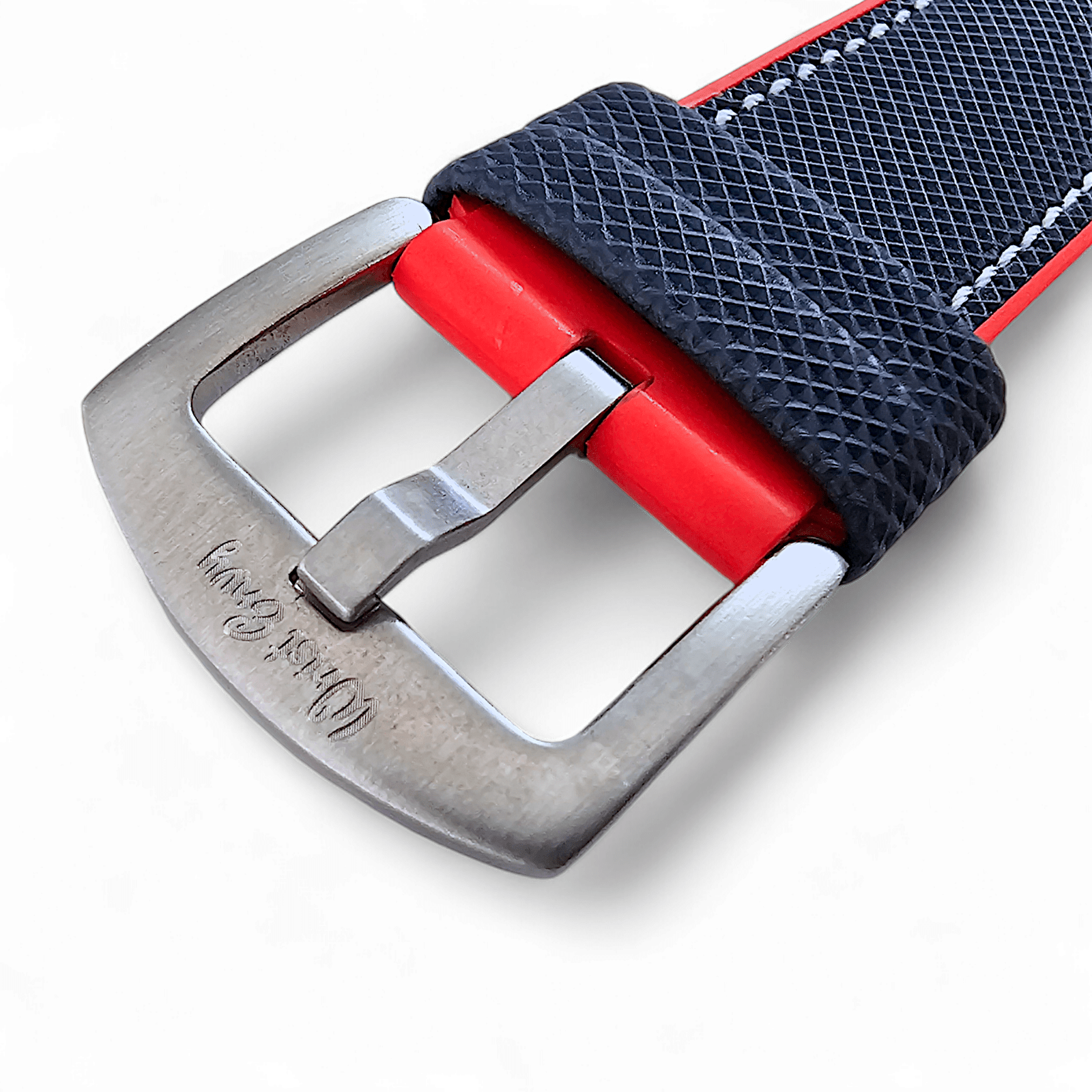 Hybrid Sailcloth Watch Strap FKM Rubber Blue Red 20mm 21mm 22mm - Wrist Envy