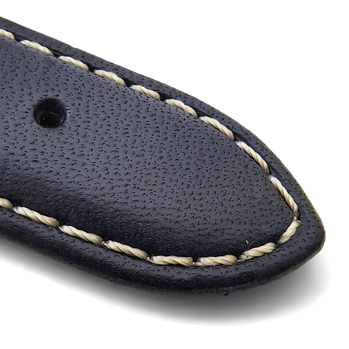 Italian Leather Classic Padded Watch Strap Band 18mm 20mm 22mm Navy Blue - Wrist Envy