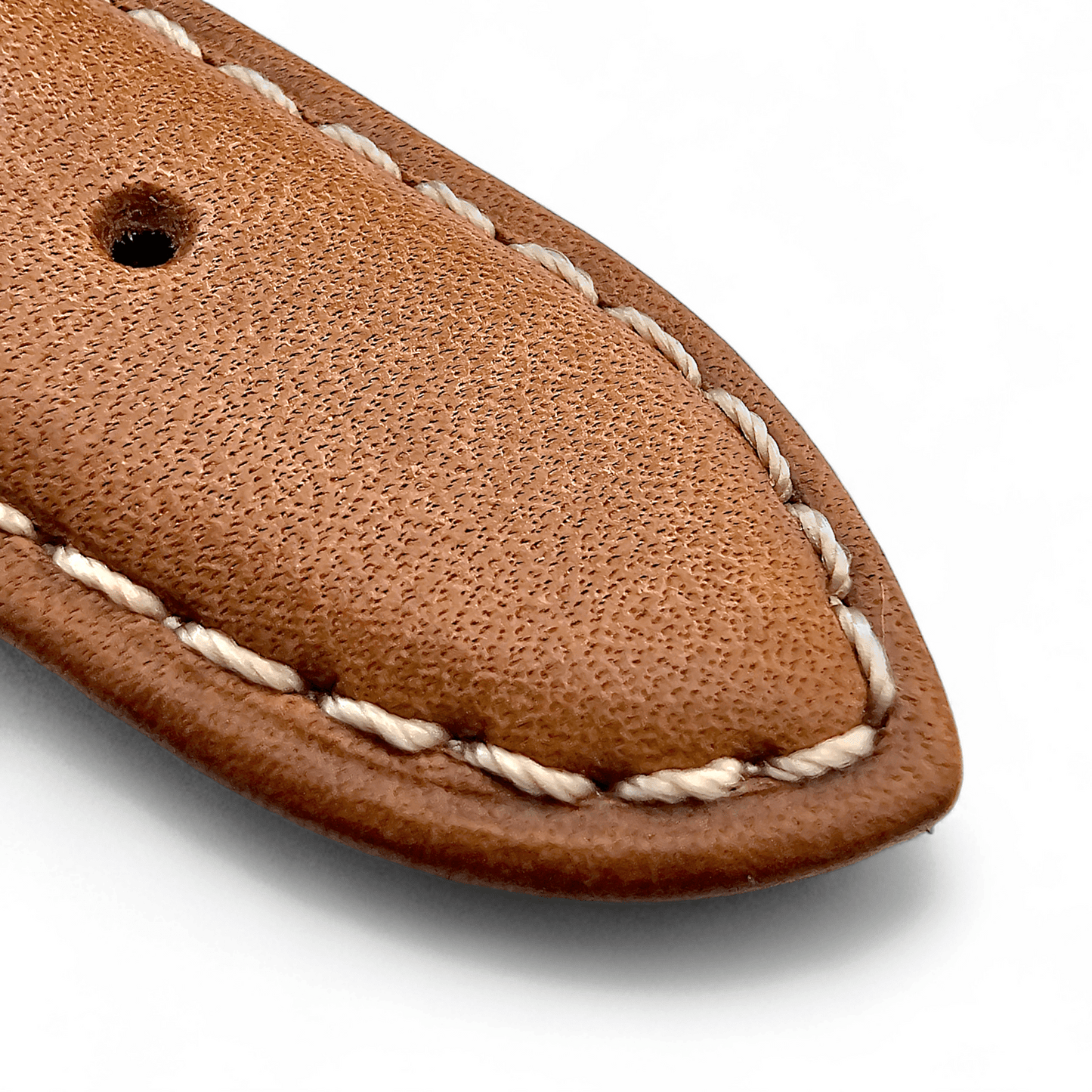 Italian Leather Classic Padded Watch Strap Band 18mm 20mm 22mm Tan Brown - Wrist Envy