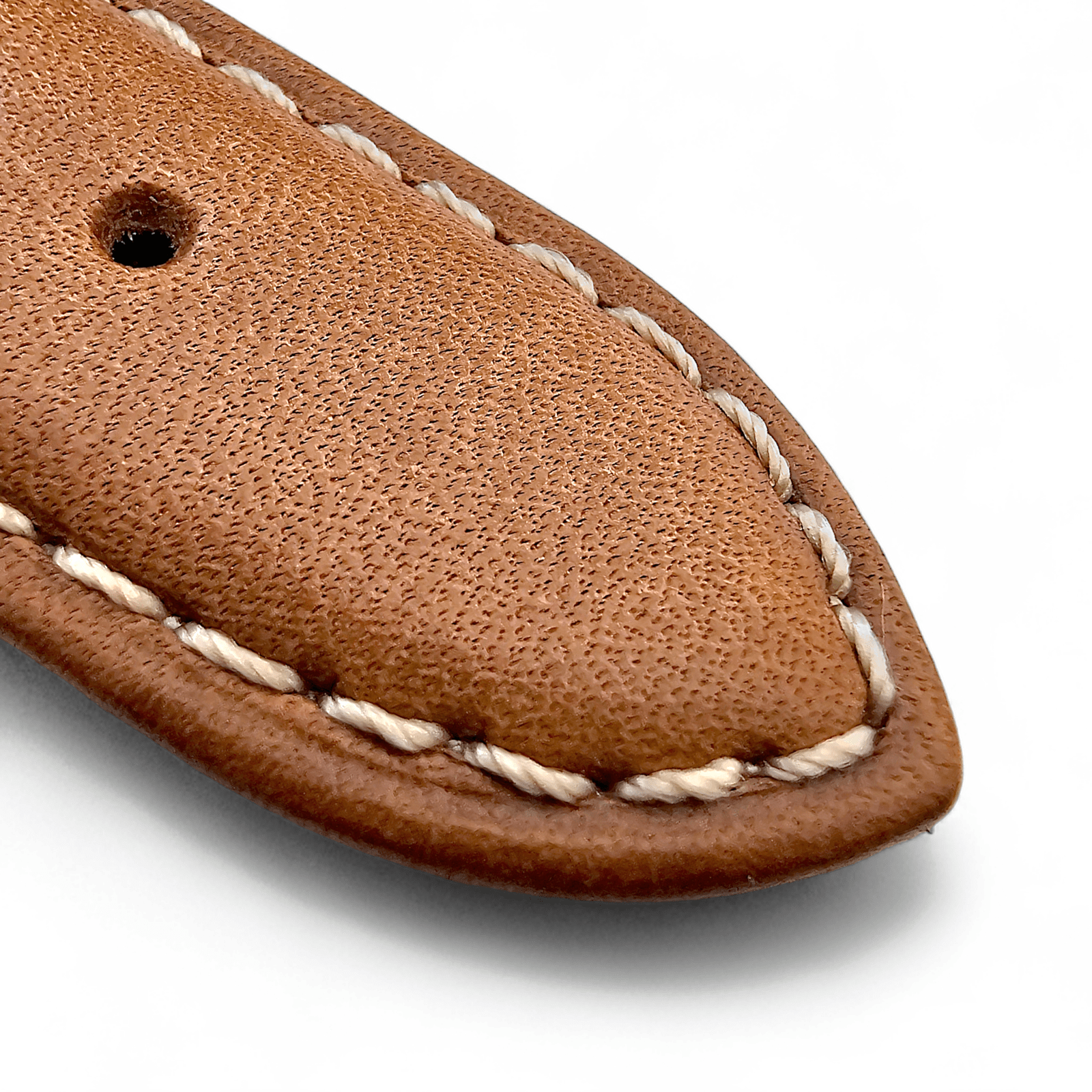 Italian Leather Classic Padded Watch Strap Band 18mm 20mm 22mm Tan Brown - Wrist Envy