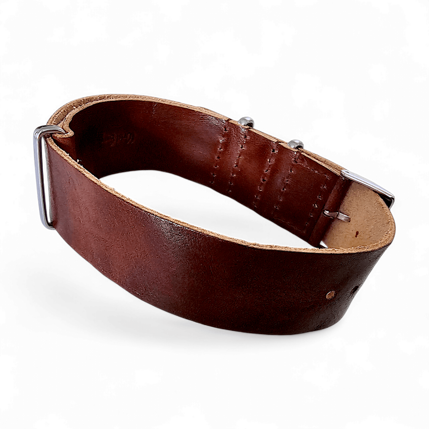 Italian Leather Military Watch Strap 18mm 20mm 22mm Dark Brown - Wrist Envy