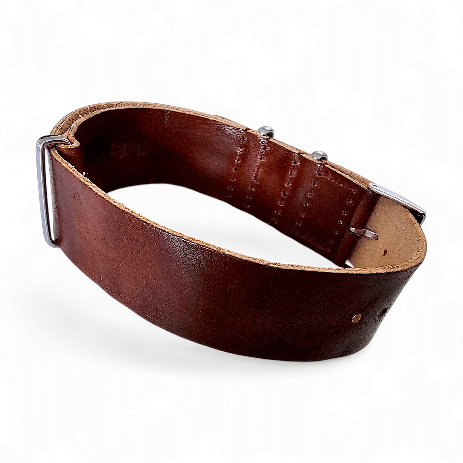 Italian Leather Military Watch Strap 18mm 20mm 22mm Dark Brown - Wrist Envy