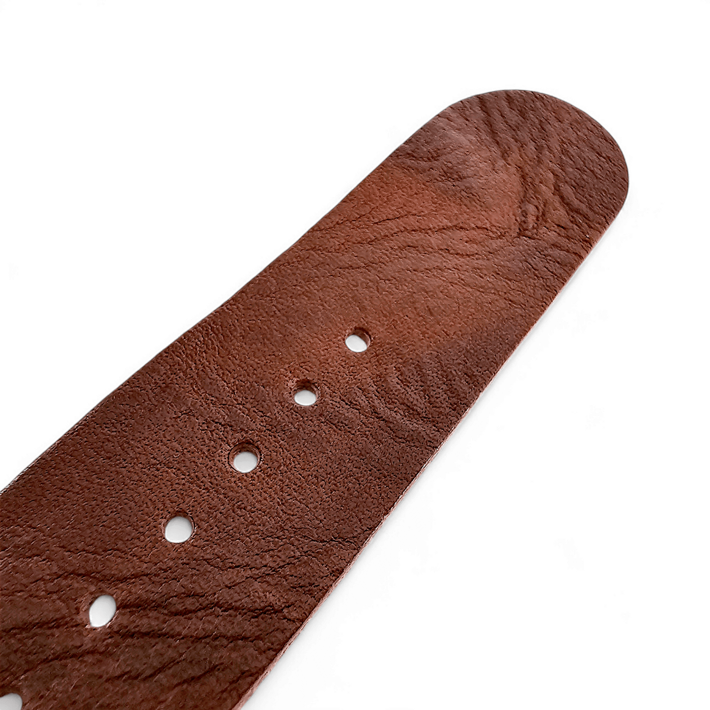 Italian Leather Military Watch Strap 18mm 20mm 22mm Mid Brown - Wrist Envy