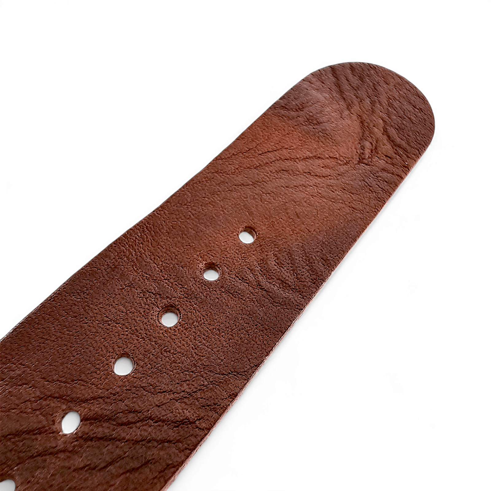 Italian Leather Military Watch Strap 18mm 20mm 22mm Mid Brown - Wrist Envy