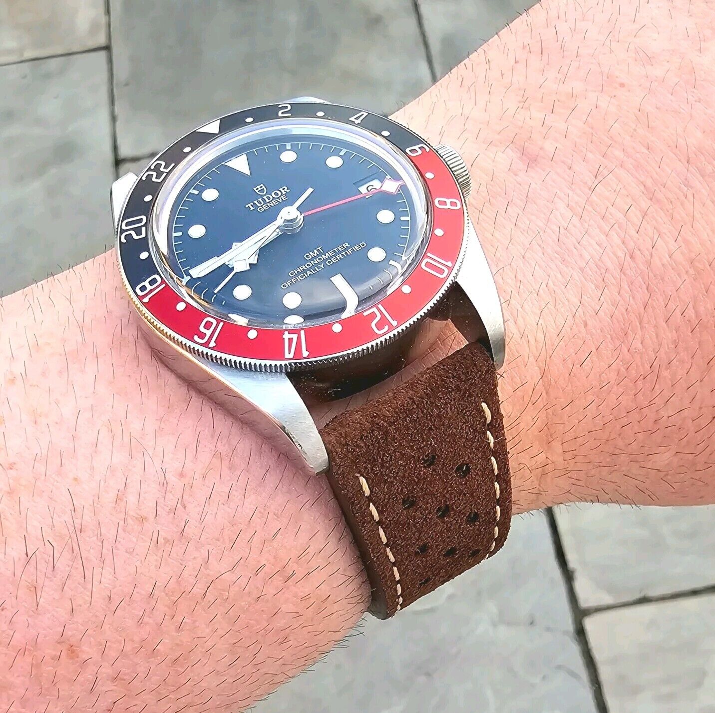 Italian Suede Leather Rally Strap Dark Brown 20mm 22mm - Wrist Envy