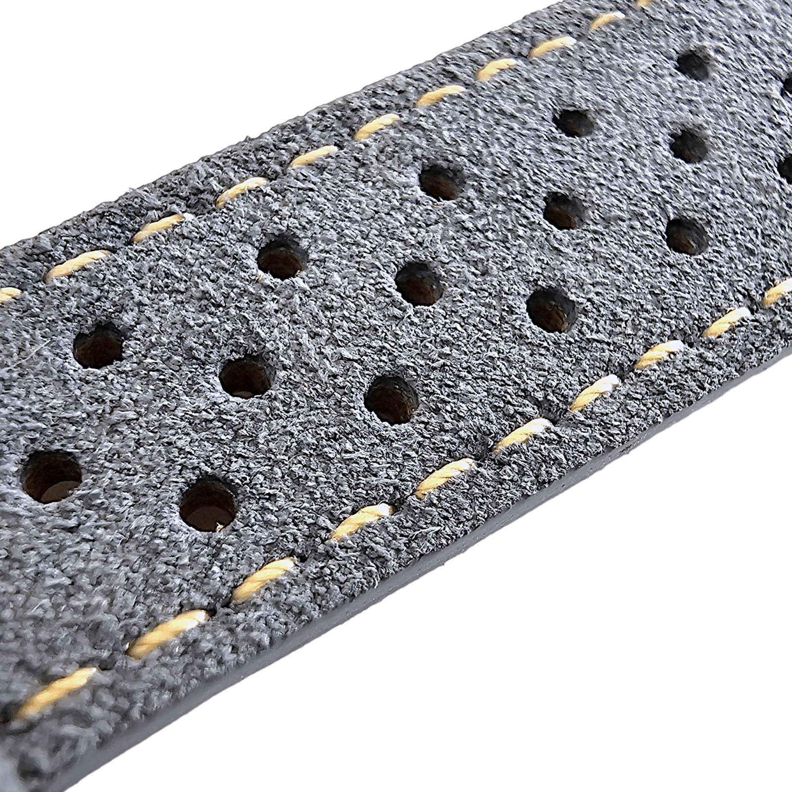 Italian Suede Leather Rally Strap Slate Grey 20mm 22mm - Wrist Envy
