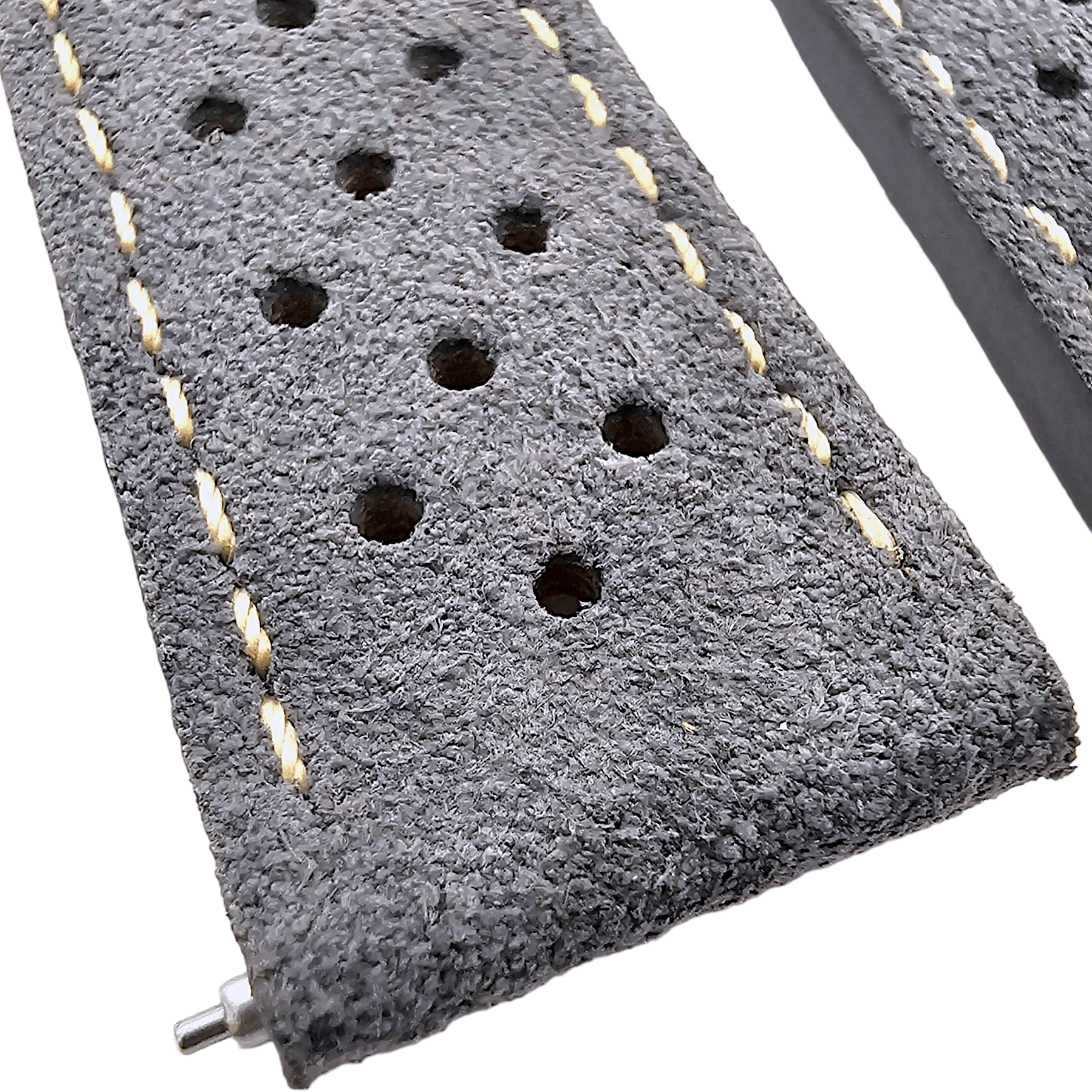 Italian Suede Leather Rally Strap Slate Grey 20mm 22mm - Wrist Envy