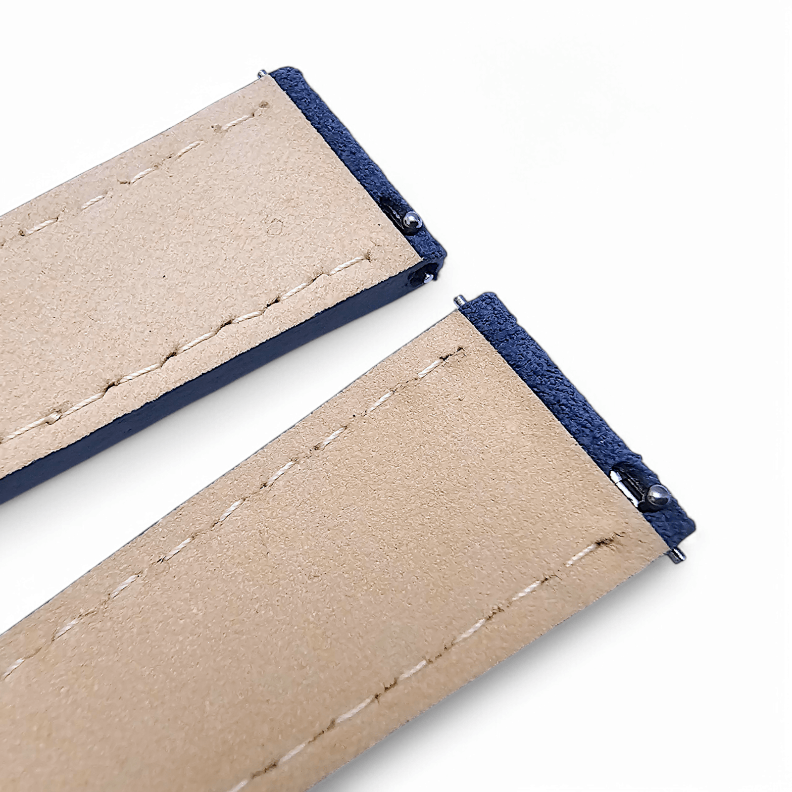 Italian Suede Watch Strap 20mm 22mm Cobalt Blue - Wrist Envy