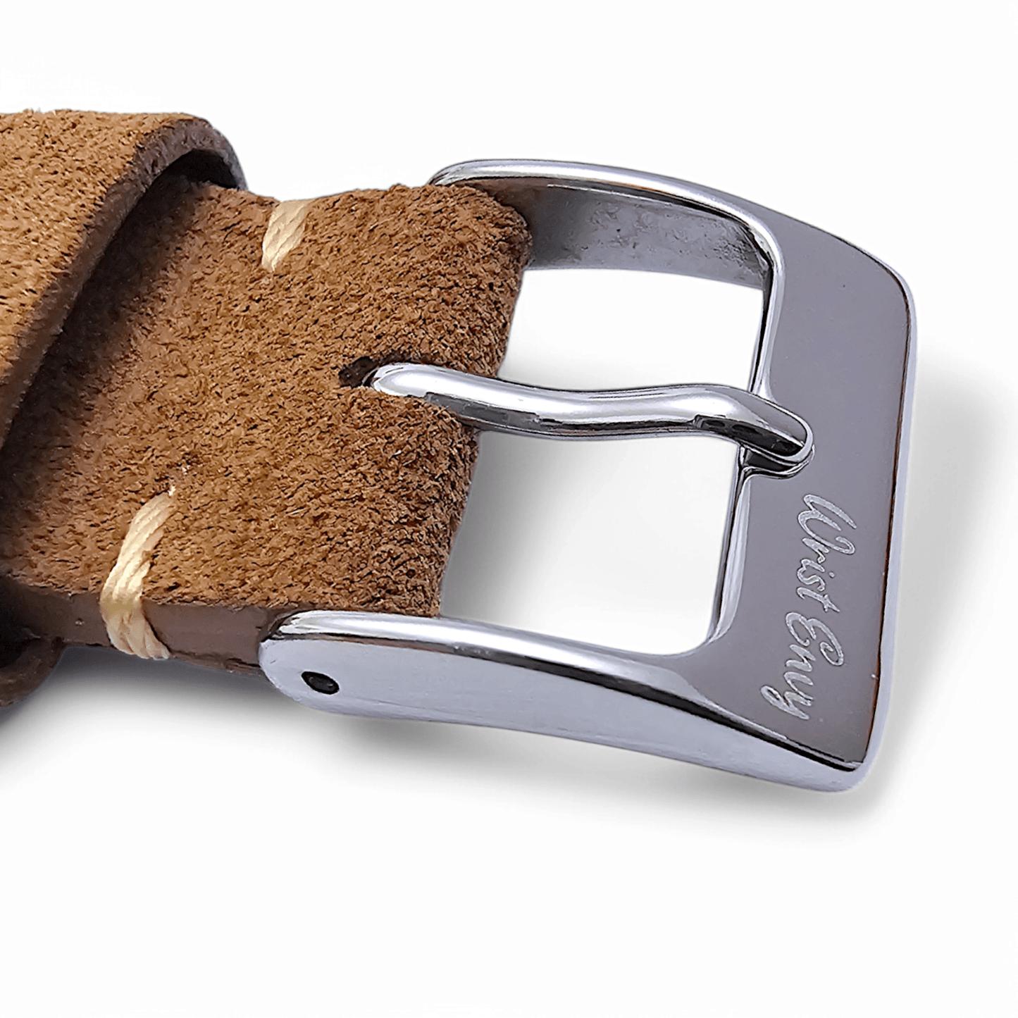 Italian Suede Watch Strap 20mm 22mm Light Brown - Wrist Envy