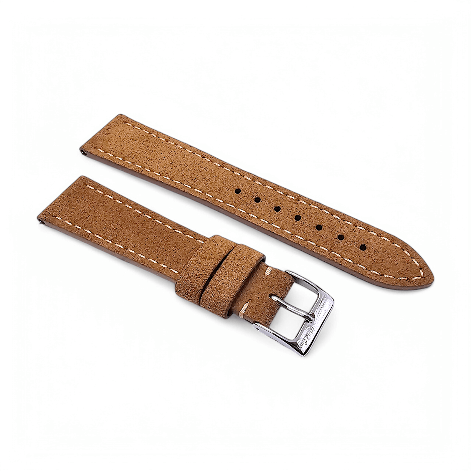 Italian Suede Watch Strap 20mm 22mm Light Brown - Wrist Envy