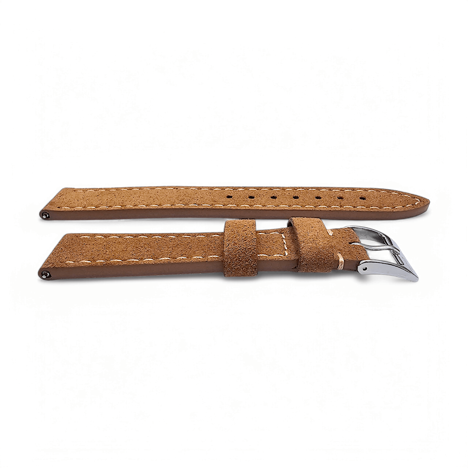 Italian Suede Watch Strap 20mm 22mm Light Brown - Wrist Envy