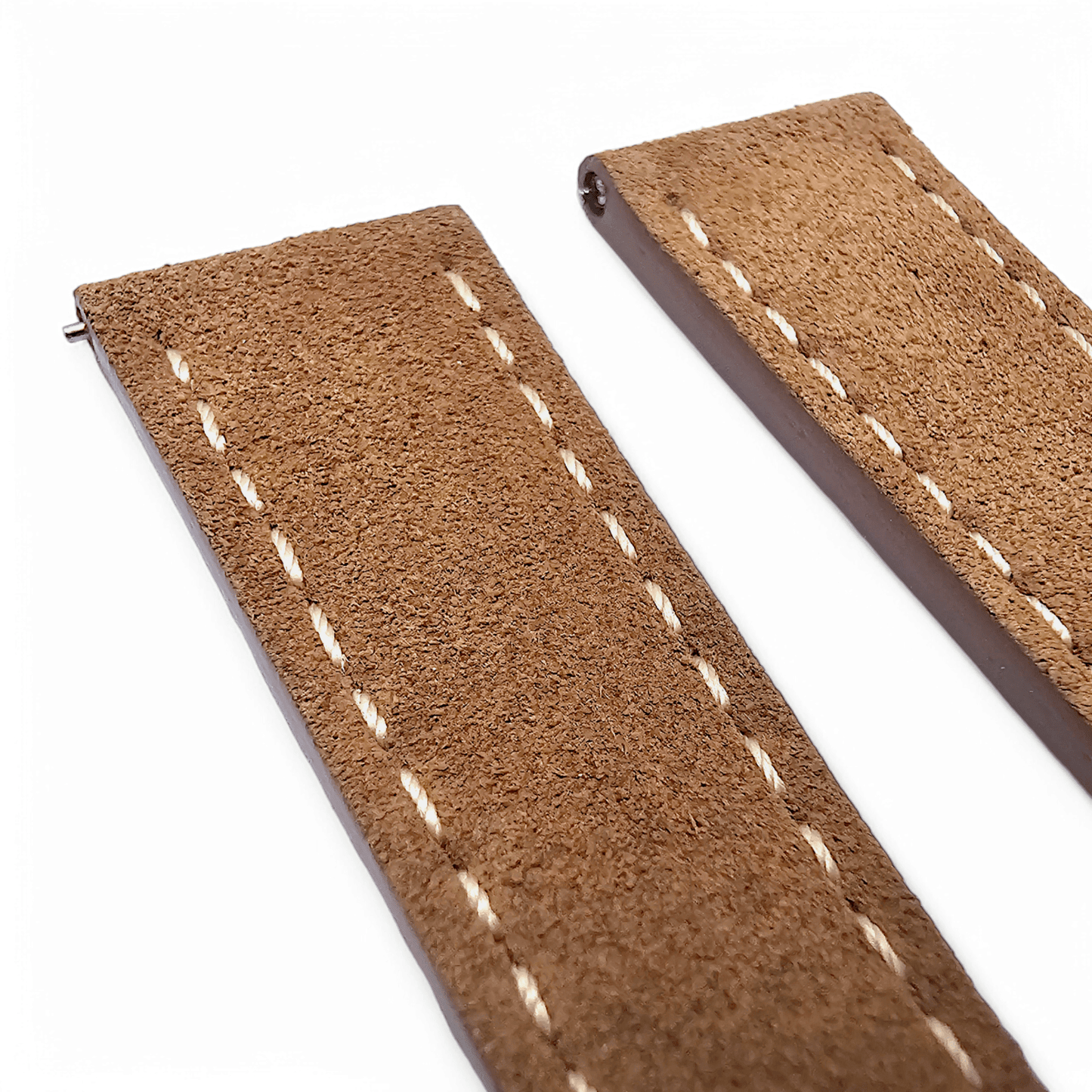 Italian Suede Watch Strap 20mm 22mm Light Brown - Wrist Envy