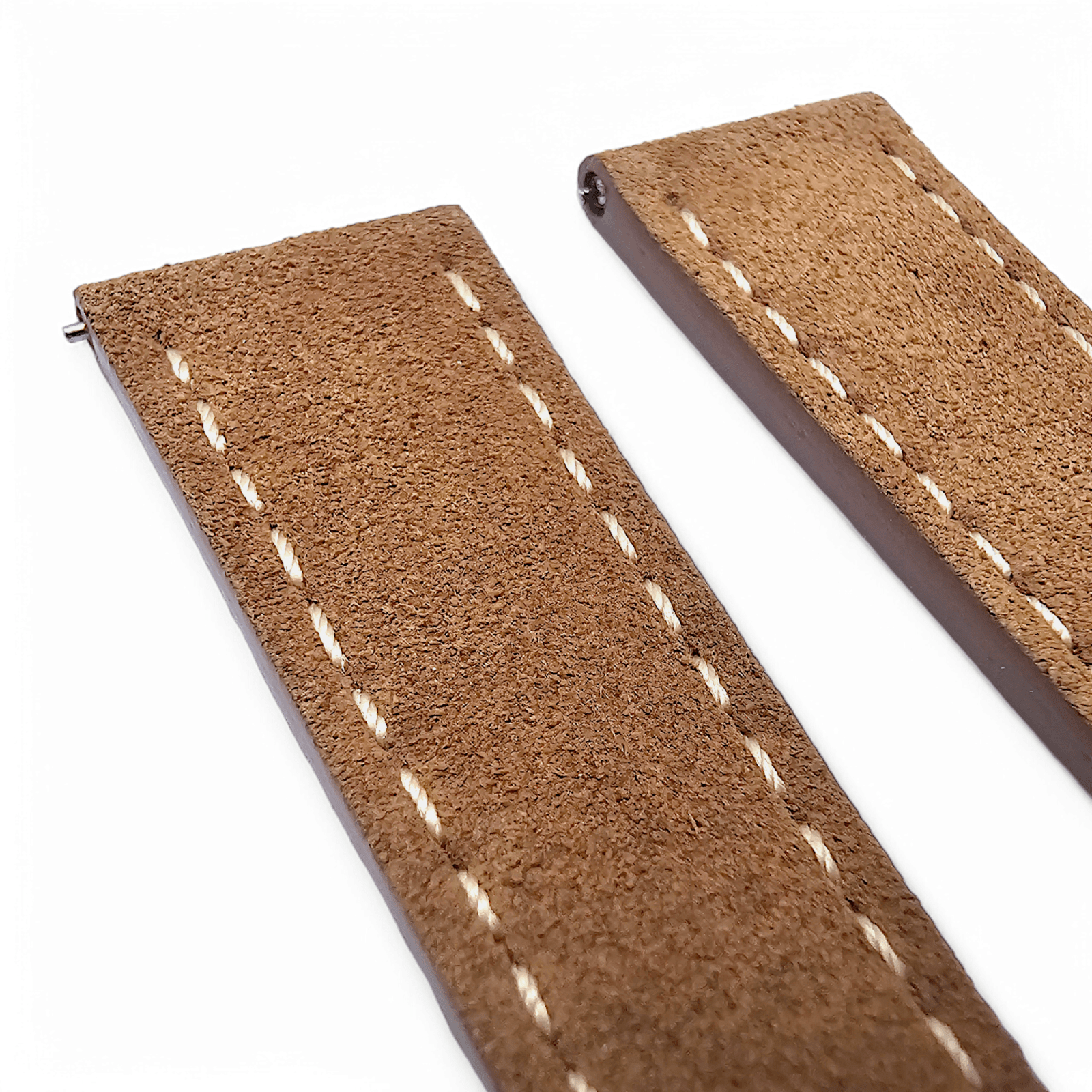 Italian Suede Watch Strap 20mm 22mm Light Brown - Wrist Envy