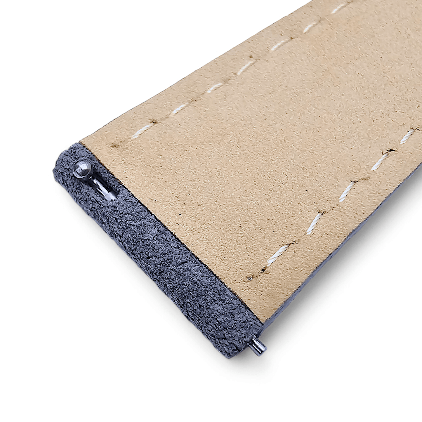 Italian Suede Watch Strap 20mm 22mm Steel Grey - Wrist Envy