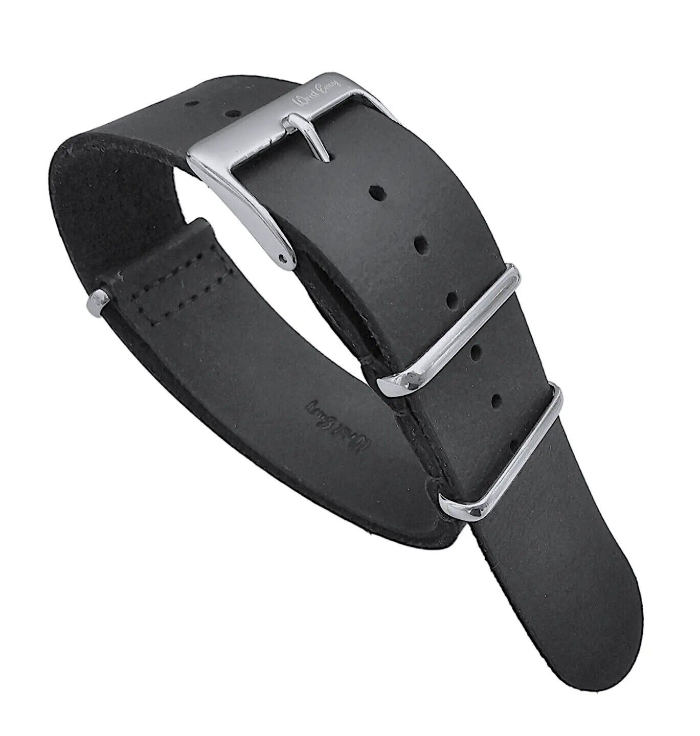 Italian Vintage Leather Military G10 Military Watch Strap XL 18mm 20mm 21mm 22mm Black - Wrist Envy