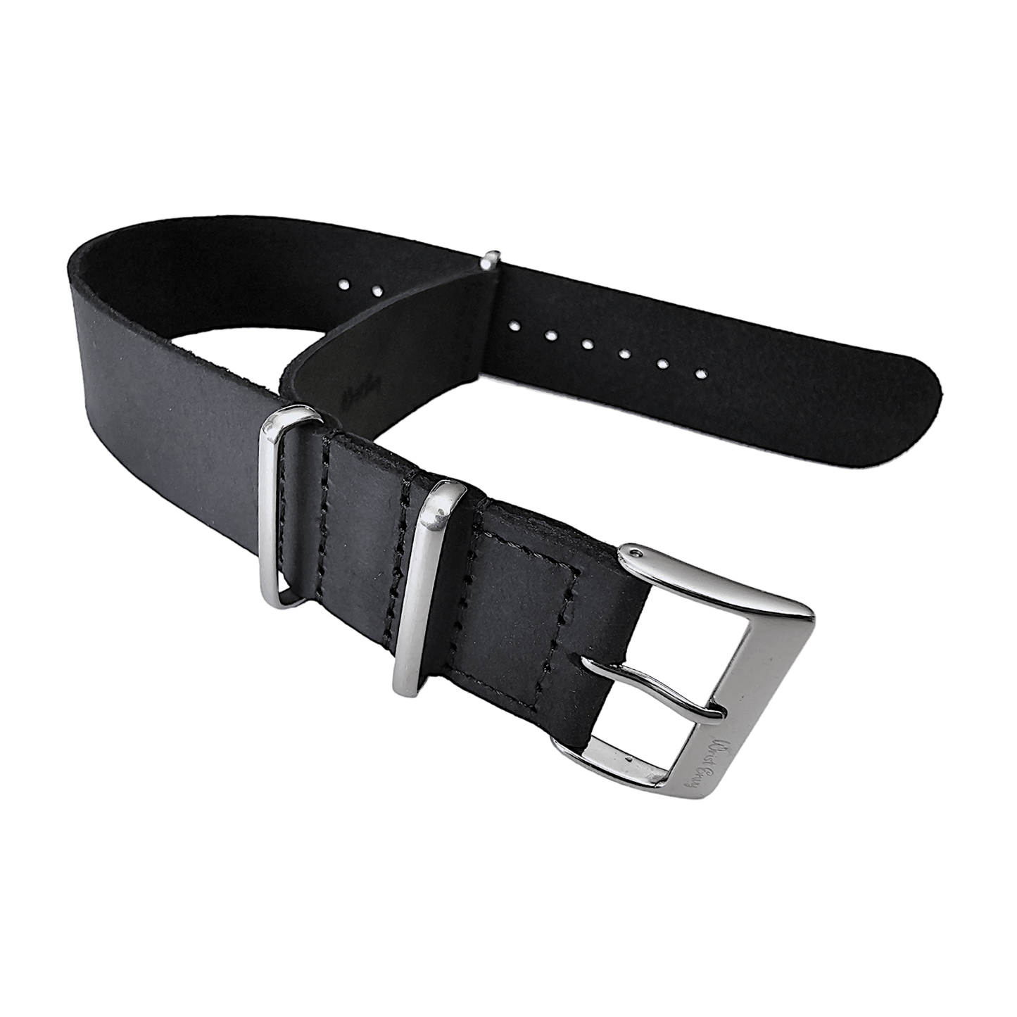 Italian Vintage Leather Military G10 Military Watch Strap XL 18mm 20mm 21mm 22mm Black - Wrist Envy