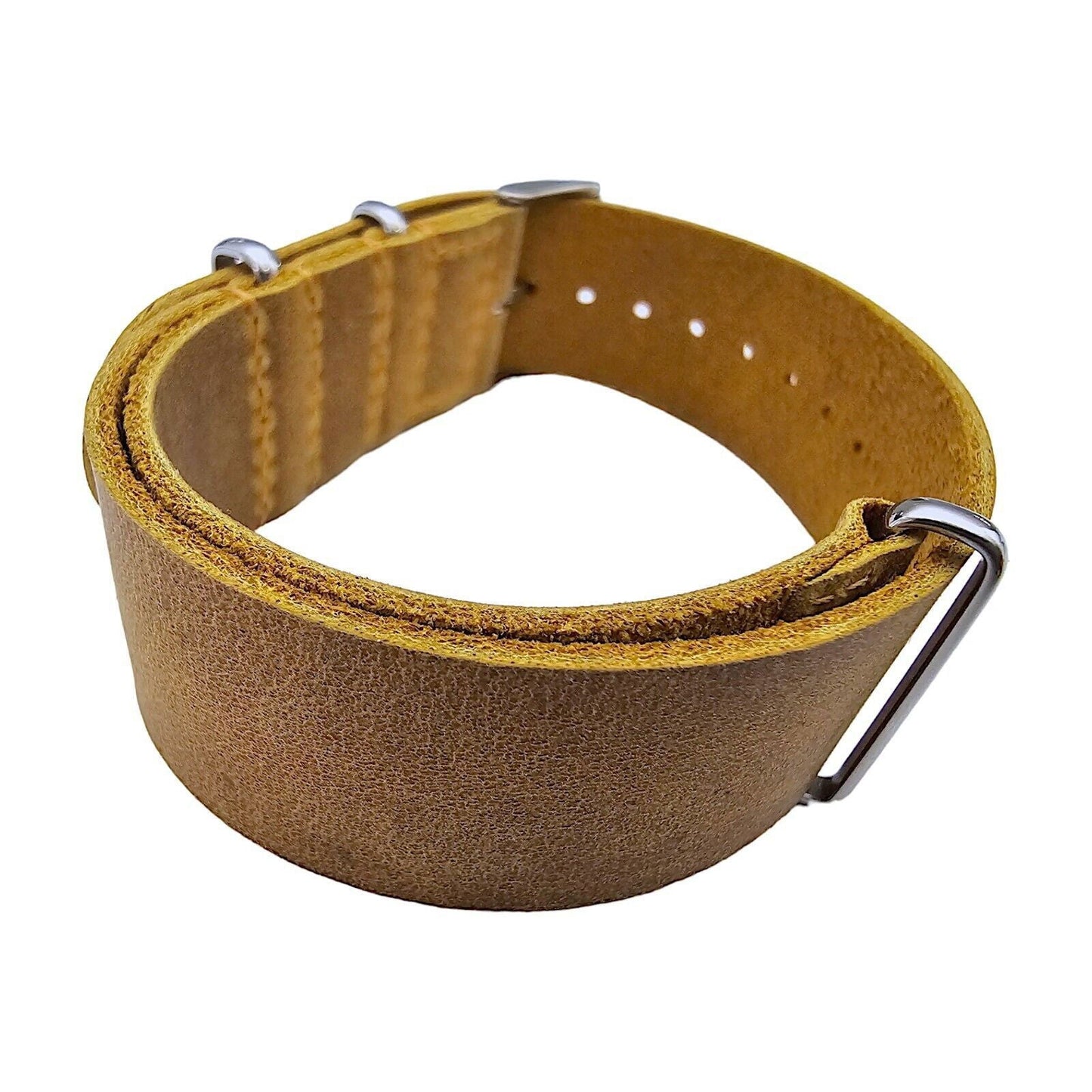 Italian Vintage Leather Military G10 Military Watch Strap XL 18mm 20mm 21mm 22mm Sand - Wrist Envy